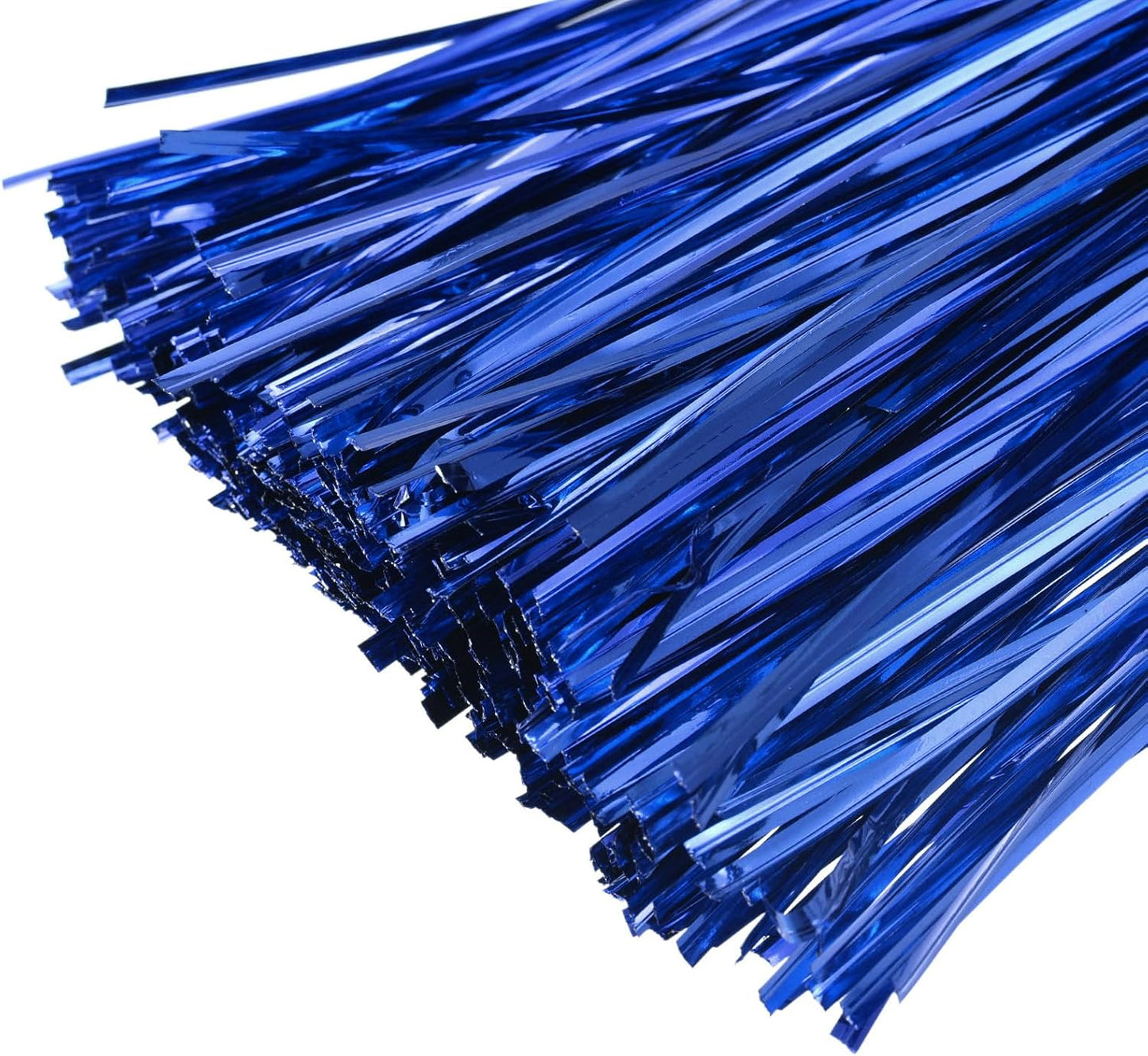 MECCANIXITY Foil Twist Ties 12" 30cm Metallic Plastic Closure Tie for Tying Bread, Candy, Cookies, Gift Bags Arts Crafts Ties Blue Pack of 750