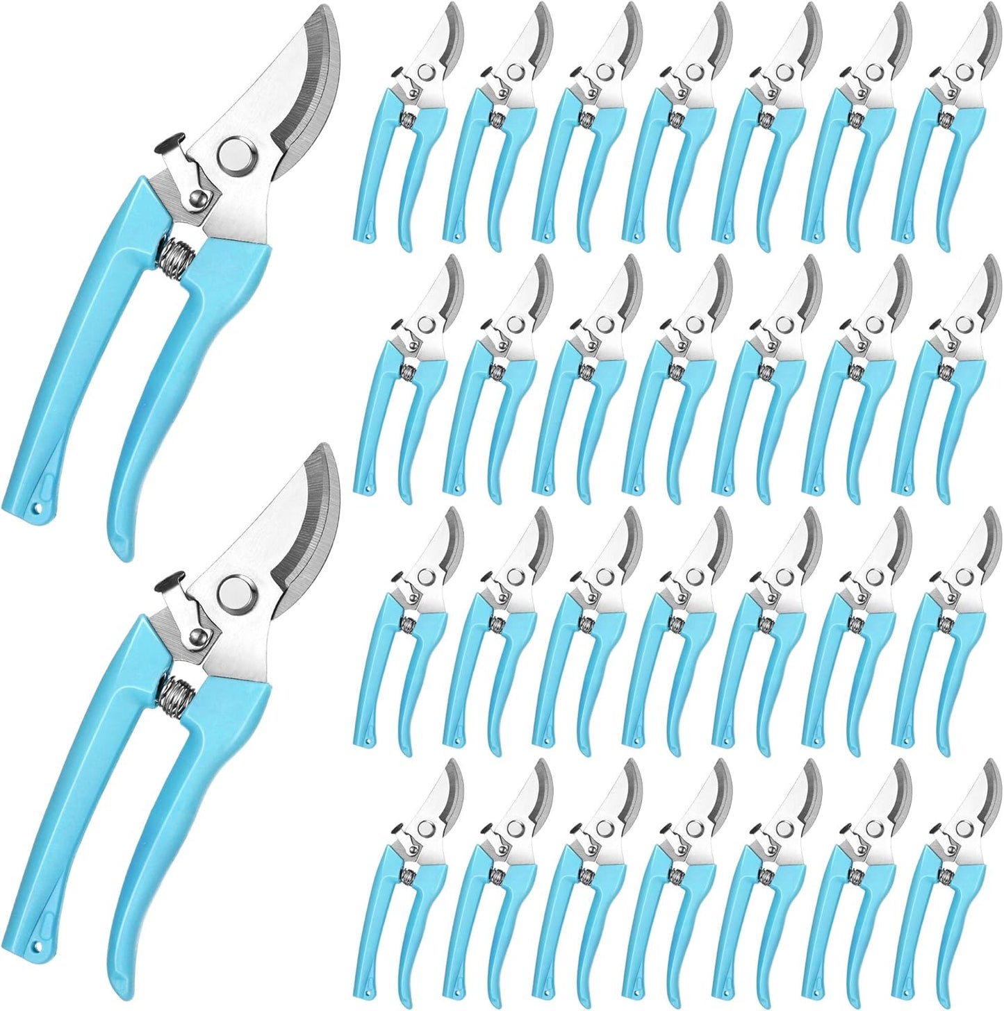 Chumia 30 Garden Flower Shears Pruning Scissors Heavy Duty Plant Scissors Trimming Garden Clippers Hand Tree Pruner for Yard Gardening Plants Hedge Flower Tree Cutting Secateurs (Blue)