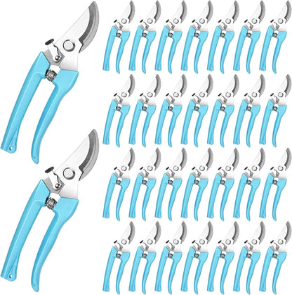 Chumia 30 Garden Flower Shears Pruning Scissors Heavy Duty Plant Scissors Trimming Garden Clippers Hand Tree Pruner for Yard Gardening Plants Hedge Flower Tree Cutting Secateurs (Blue)