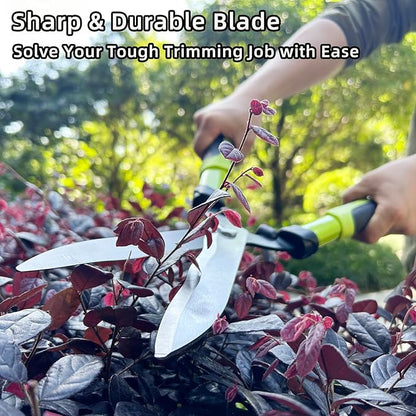 Loppers Hedge Clippers Garden Shears, 3PCS Yard Tools Combo Set Tree, Shrub & Bush Care Kit for Lawn Garden, Branch Cutter with Compound Action Tree Trimmer & Trimming Borders