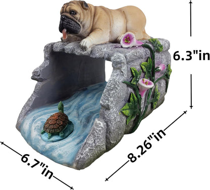 Dog Statues Gutter Extension Garden Decoration, Resin Outdoor Decor, Animal Downspout Diverter, 3"4" Extender Splash Block