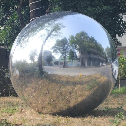 Generic Big Shiny Balls Giant Inflatable Mirror Balls for Events & Decor - Party, Advertising, Shows, Stage Decoration - Hanging & Standing-Various Sizes & Colors - Silver (2.0m/6.56ft)