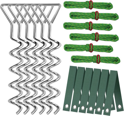 Spiral Tree Stake Kit, Tree Stakes and Supports for Leaning Trees, Protect Trees from Bad Weather