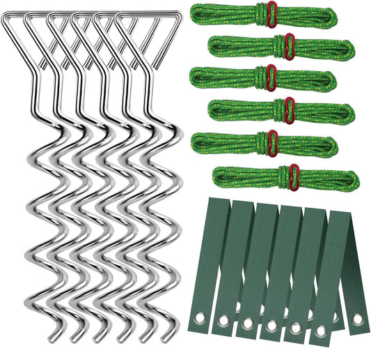 Spiral Tree Stake Kit, Tree Stakes and Supports for Leaning Trees, Protect Trees from Bad Weather