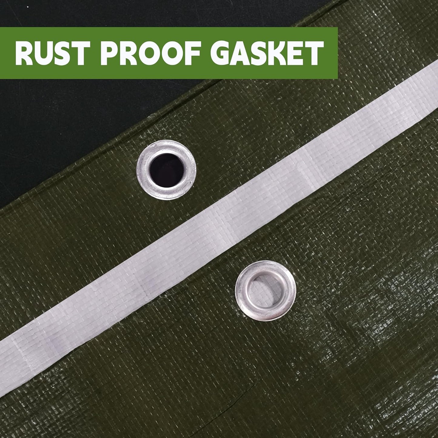 Green/Silver Heavy Duty Waterproof Tarp 20x40FT, 12mil Thick，Multifunctional tarp Whit Tear&Fade Resistant,UV Resistant,with Grommets and Reinforced Edges.