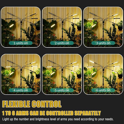 LED Grow Lights for Indoor Plants Full Spectrum, 540 LEDs Plant Lights for Indoor Growing with 58" Adjustable Stand, Plant Grow Lights with Auto 3/6/9/12/15/18H Timer for Indoor Tall Plants.