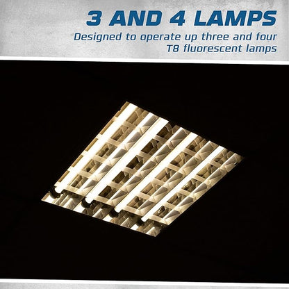 OHLECTRIC Replacement for Keystone KTEB-432-UV-IS-H-P 4 Lamp T8 Electronic Fluorescent Ballast with High Light Output | 120-277V Input with Instant Start Operation | 1.16 Ballast Factor, UL-Approved