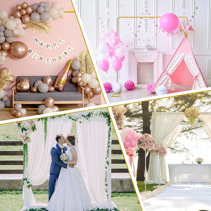 Wedding Square Backdrop Stand,Wedding Arches for Ceremony Square Metal Balloon Arch Stand Garden Arbor Frame for Wedding Birthday Party Baby Background Decoration,6.6FTx6.6FT Gold
