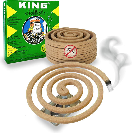 KING Mosquito Coils – Hawaii’s Most Trusted Citronella Protection – Each Coil's Scent Lasts up to 8