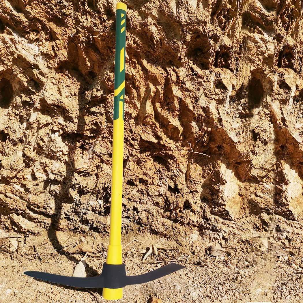 Pick Mattock with Heavy Duty Forged Construction, Adze and Ergonomic Non-Slip Handle for Gardening, Hunting, Landscaping and Outdoor,36 Inch