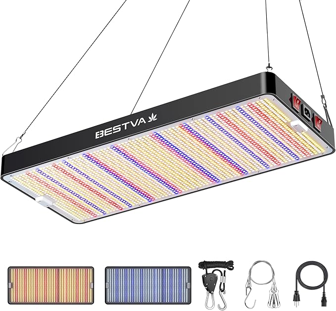 BESTVA DC4000 Led Grow Light with High Yield Diodes Full Spectrum LED Grow Lights for Indoor Plants Greenhouse Veg Bloom Light Hydroponic Grow Lamp