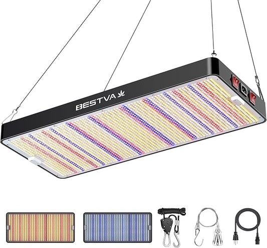 BESTVA DC4000 Led Grow Light with High Yield Diodes Full Spectrum LED Grow Lights for Indoor Plants Greenhouse Veg Bloom Light Hydroponic Grow Lamp