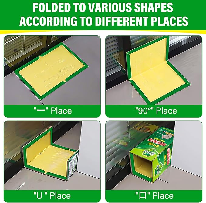 4 Pack Super Sticky Rodent Glue Traps, Large Sticky Rat Traps, Glue Trap Boards for Snakes Rats Mice Spiders Centipedes Roaches, Rats Trap for Indoor, Outdoor, Basement, Yard, Garage, 16.6" X 11.5"