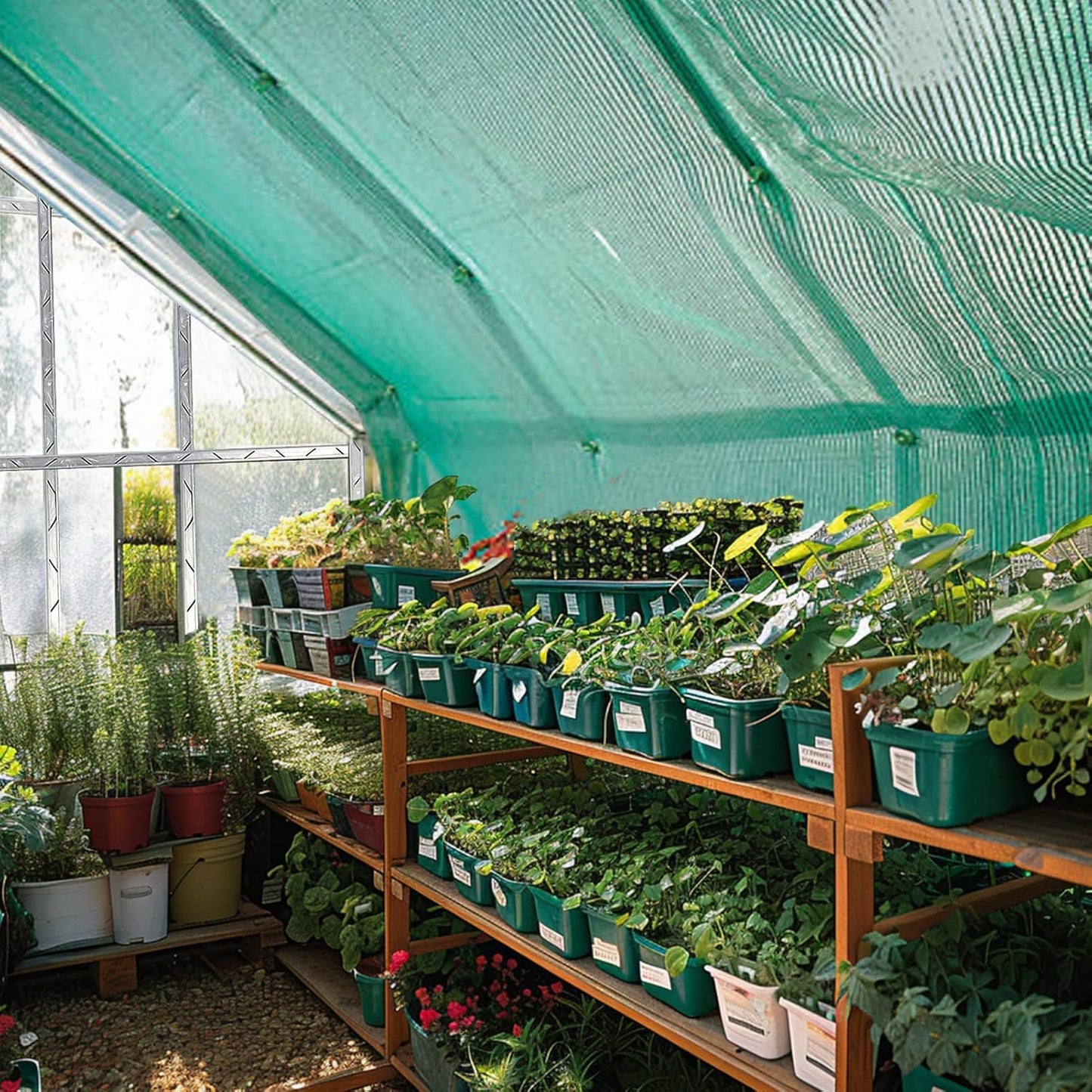 Spring Wire & Lock Channel - 20 Sets PVC Coated Spring Wire & Aluminum Alloy U-Channel Bundle with Nylon Gloves, 6.6 ft Farmer Greenhouse Frame Kit for Fix Poly Film Shade Cloth