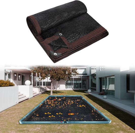 16 x 26FT Pool Leaf Net Cover- Thicken Rectangle Leaf Netting for Inground and Above Ground Swimming Pools Cover with Reinforced Gromments,Winter Above Ground Pool Screen Cover, Catching Leaves