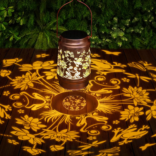 Frog Solar Lanterns Outdoor Waterproof - Decorative Hanging Solar Lights for Garden Patio, Gifts for Women, Men, Frog Lovers, Yard Table Lawn Porch Pathway Decor