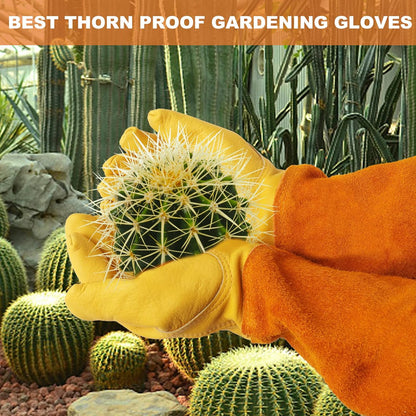 Long Gardening-Gloves Women/Men-Thorn proof Rose Pruning Heavy Duty Gauntlet-XL
