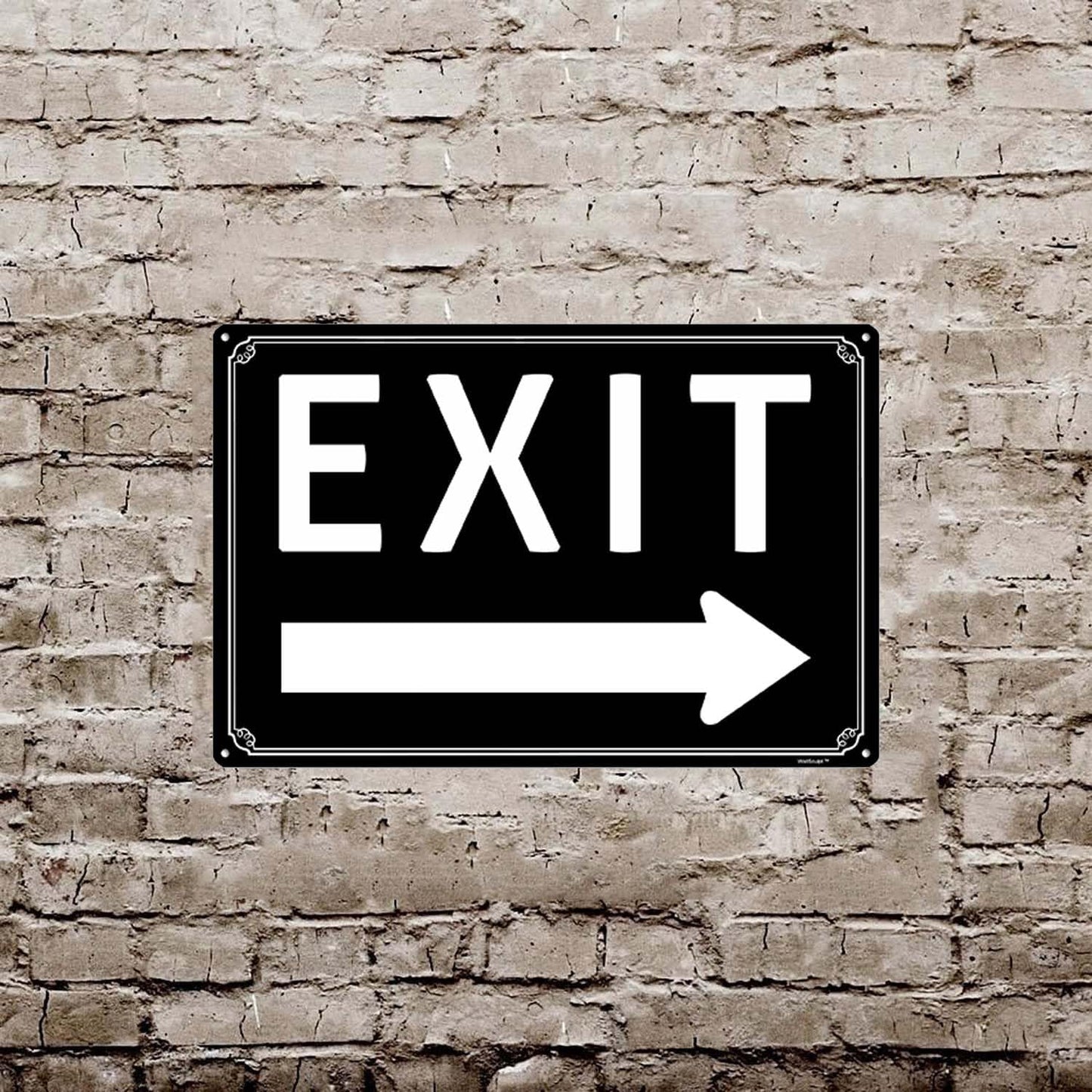 12x16" Exit Sign With Left Arrow - High-Intensity Aluminum Parking Lot Sign, Weatherproof & Fade-Resistant, Ideal for Outdoor & Indoor Use - Curbside Sign(horizontal version)
