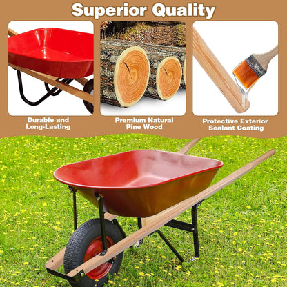 Wheelbarrow Handles Replacement Kit - Heavy Duty Pine Wood Wheelbarrow Replacement Handles - Fits Most Wheelbarrows, Ideal for Garden & DIY Use