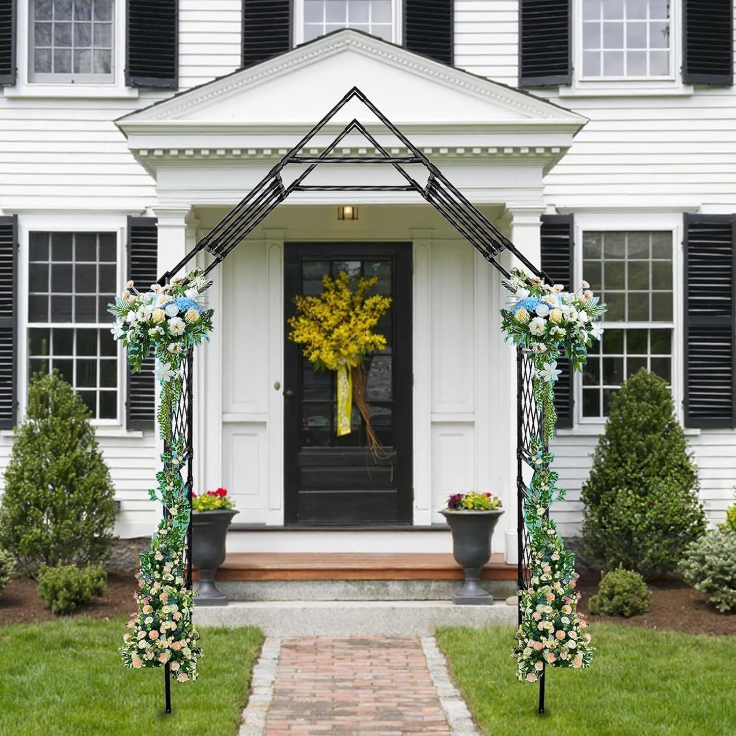 7.87x3.93Ft Metal Garden Arch Trellis for Climbing Plants, Outdoor Weddings, and Decor - Weather-Resistant Arbor for Patio, Backyard, and Garden