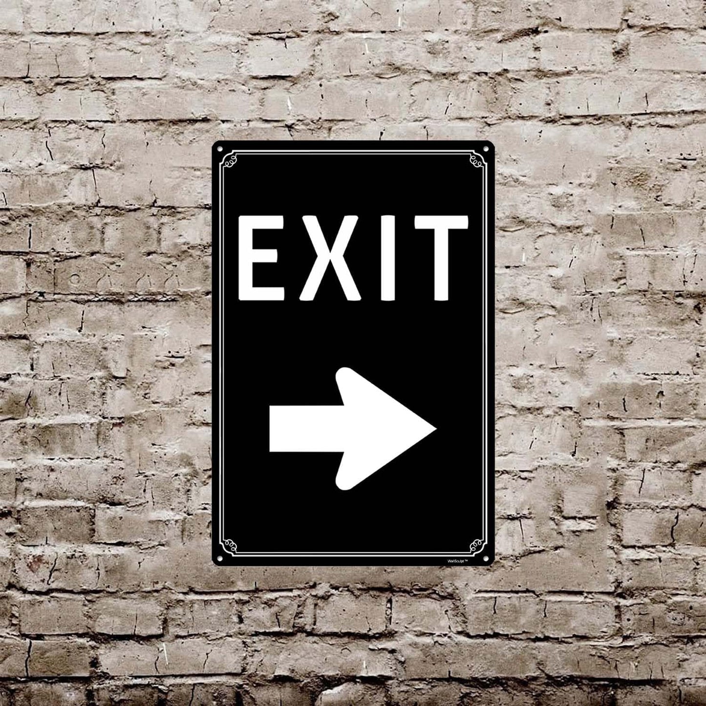 12x16" Exit Sign With Left Arrow - High-Intensity Aluminum Parking Lot Sign, Weatherproof & Fade-Resistant, Ideal for Outdoor & Indoor Use - Curbside Sign