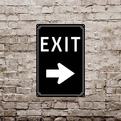 8x12" Exit Sign With Left Arrow - High-Intensity Aluminum Parking Lot Sign, Weatherproof & Fade-Resistant, Ideal for Outdoor & Indoor Use - Curbside Sign