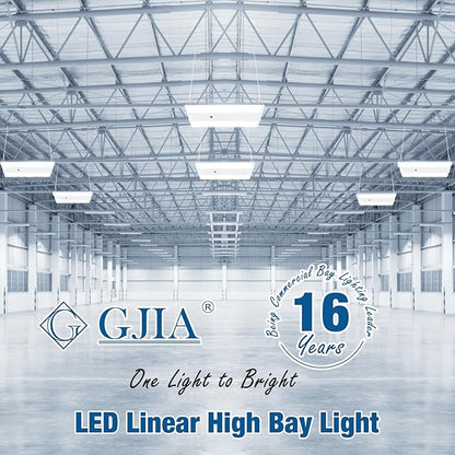 LED Linear High Bay Light 4-Pack, 130W 19500LM 0-10V Dimmable 5000K Daylight, Adjustable High Bay LED Shop Lights Lighting Fixtures for Garage Warehouse Workshop, UL