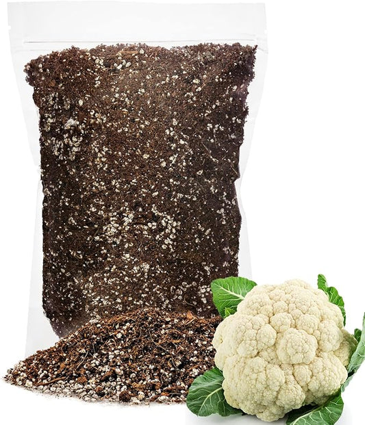 Premium Organic Potting Soil for Cauliflower - (2 Quart Bag)