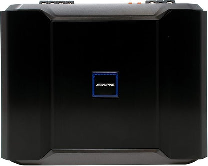 Alpine R-SB10V Pre-Loaded R-Series 10-inch Subwoofer Enclosure, Alpine R-A75M 750 Watt Mono Amplifier, and Wiring Kit