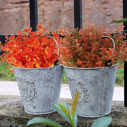 RECUTMS 12 Bundles Artificial Fall Flowers No Fade Faux Autumn Plants, Fake Indoor Outdoor Greenery Fall Decorations for Thanksgiving Christmas Wedding Party Home Garden Fireplace Décor