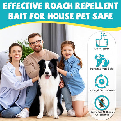 32 Pack Cockroach Gel Bait & Roach Repellent Use for Home, Quick Elimination of Indoor Roach Nests, Easy to Use & No Mess Cockroach Deterrent Indoor for Kitchen Home RV