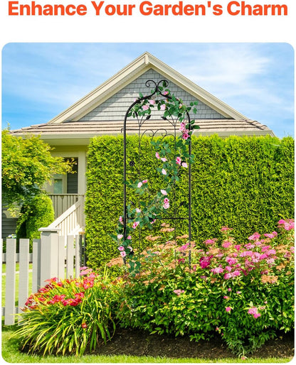 VEVOR 60 x 15 in, Rustproof Metal Garden Flower Trellis, Outdoor Climbing Rose & Cucumber Support, Decorative Tall Clematis Trellis for Courtyards & Lawns