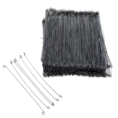Sandbaggy Double Loop Rebar Wire Bar Ties | 16 Gauge | Made of Industrial Grade Wire | Great for Securing Rebar, Sandbags & More | Extra Long Length (12 Inch Length, Pack of 100)