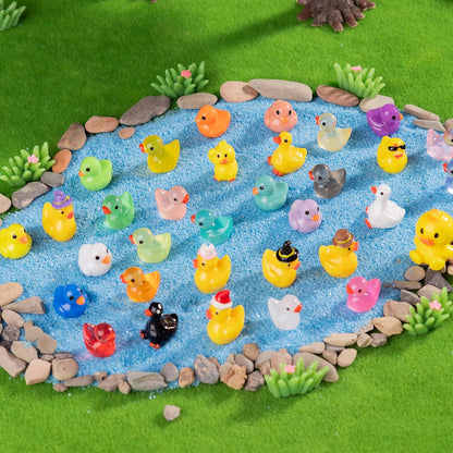 Miniature Small Animal Figurines, 76 Pieces of Mini Resin Animals, Cute Animal Decoration Ornaments, Miniature Landscape Ornament Sets, Fairy Garden