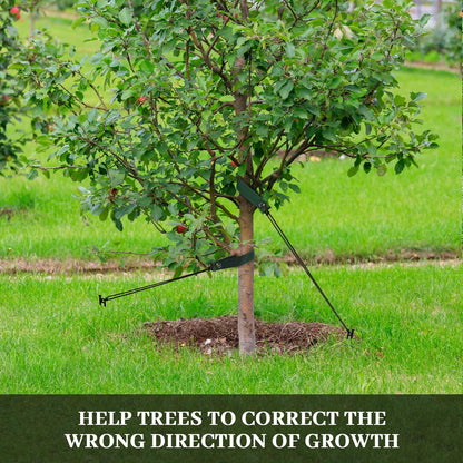 6 Packs Tree Stakes - Heavy Duty Steel Tree Stake Straightening Kit, Tree Stakes and Supports for Young Trees, 6PCS Steel Tree Stake, 6PCS Tree Straps, 31.2Ft Ropes
