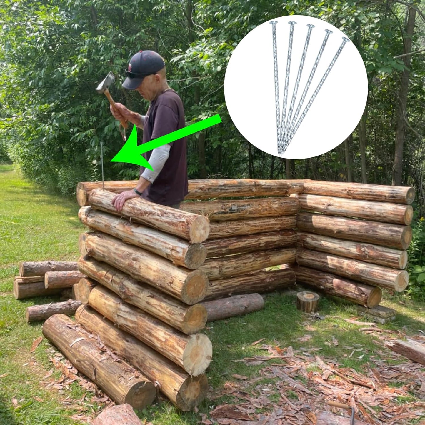 10 Inch Landscape Stakes Galvanized Metal Landscape Edging Anchoring Spikes Stakes, Camping Stakes Tent Pegs for Artificial Turf, Paver Edging, Weed Barrier, House Construction, Carpentry (15)