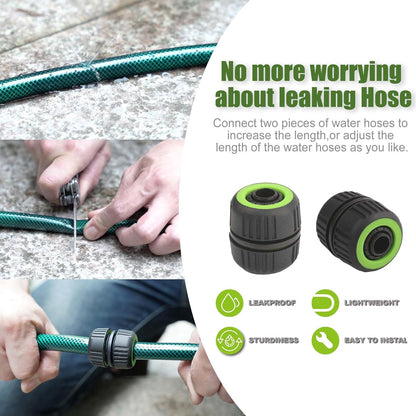 Garden Hose Durable for Patio Cleaner: Heavy Duty 15 FT 1/2 Inch PVC Hose with GHT Fittings for High-Pressure Watering Tasks