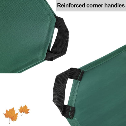 Leaf Tarp with 4 Handles Garden Waste Yard Tarps Extra Reinforced Corner Waterproof Reusable Durable Tarp Collector for Clean-Ups