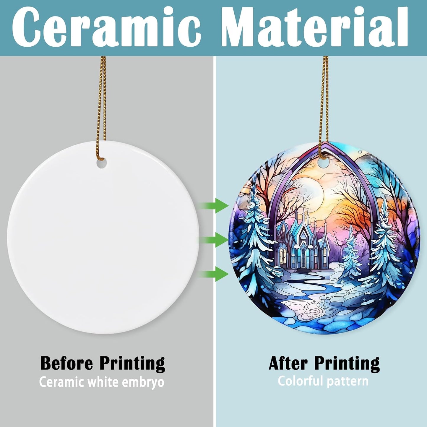 Christmas Ornament - Winter Sunrise Heirloom Keepsake for Christmas Tree & Gift Idea