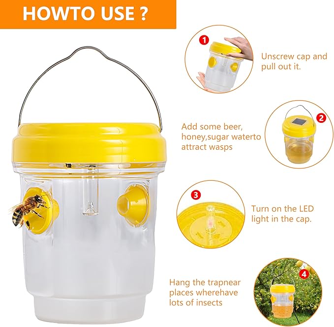 3 Pack Wasp Traps Outdoor Hanging