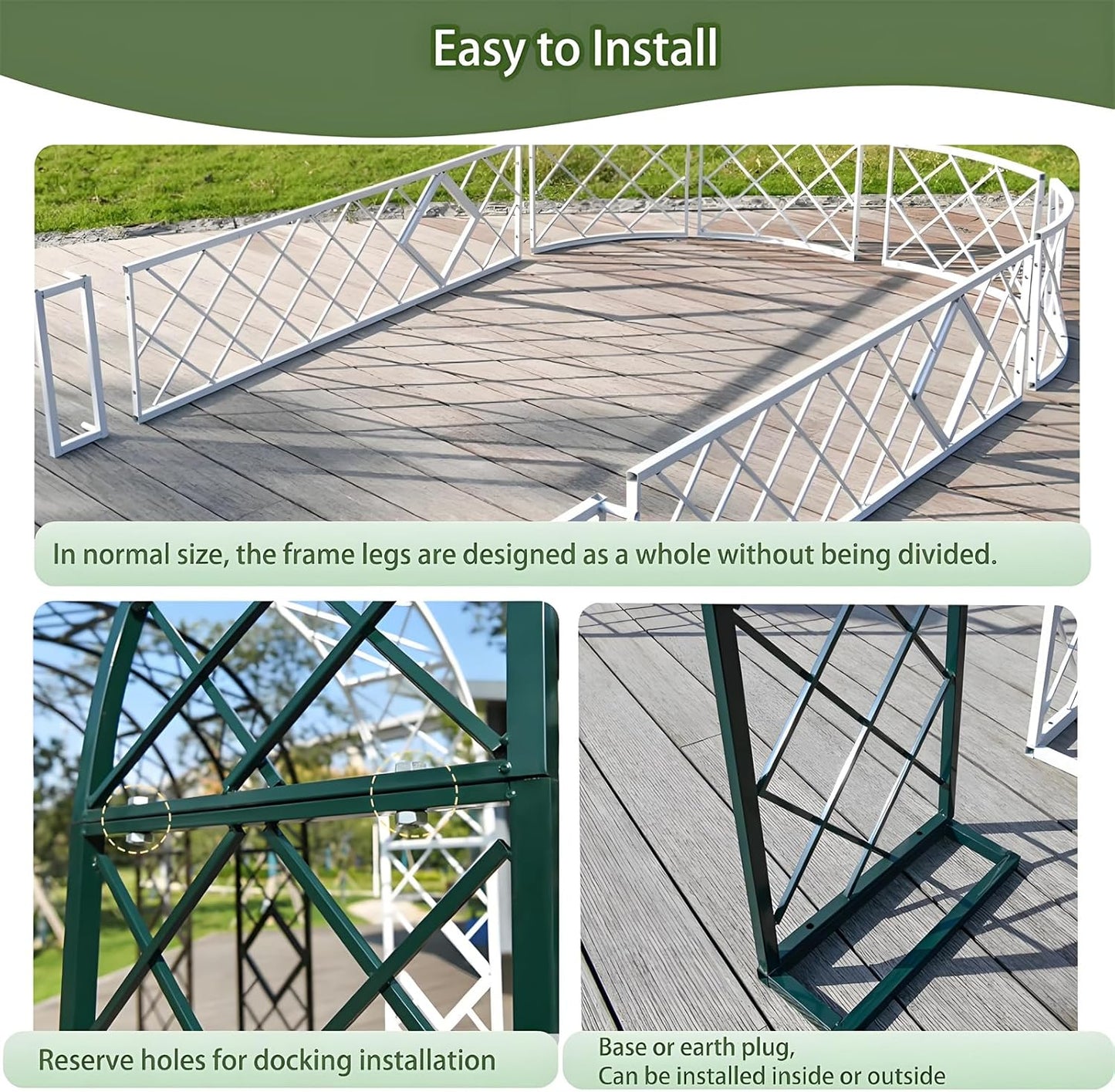 Heavy Duty Garden Arch Trellis, Wide Outdoor Metal Arbor Trellis Arch for Climbing Plants, Sturdy Garden Arbors for Wedding, Ceremony, Party, Lawn Décor White 55.1''*15.7''*90.6''