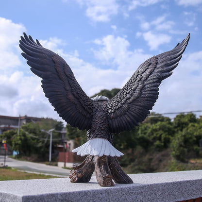 Magnificent Bald Eagle Statue - Durable Resin Outdoor Garden Sculpture & Yard Art Decor for Lawn, Patio, or Living Room – Large Lifelike Figurine, Weather-Resistant Finish