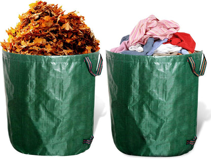 kingsea 2 Pack Reusable Garden Waste Bags,Heavy Duty Yard Waste Bag with Dual Handles,Lawn Pool Garden Leaf Bag for Collecting Leaves Grass Clippings Yard Debris (72 Gallon)