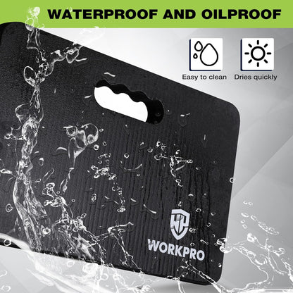 WORKPRO Extra Thick Kneeling Pad, 2-Pack, Soft Foam Cushioning for Knee, Large Foam Kneeler Mat for Gardening, Bathing Baby, Workout Supplies, 17.5 x 11 x 1.5 in, Black