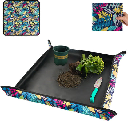 Waterproof Potting Mat for Indoor Plant Transplanting and Dirt Control, Gardenig Gifts for Women, Repotting Mat Succulent Gardening Mat 29.5"x29.5"