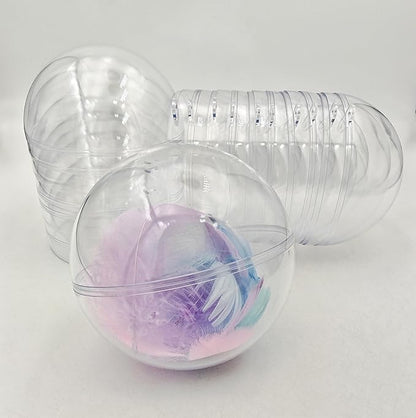 Acrylic Hollow Ball, Clear Plastic Fillable Ornaments Ball, DIY Clear Plastic Balls for New Years Present,Xmas Tree,Home Decoration,Wedding,Party (10cm/3.94inch,10PCS)