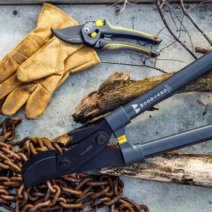 Woodland Tools Super Duty Lopper, 32 Inch Geared Bypass Branch Cutter with Soft Grip Handles, Manual Tree Limb Cutter for Thick Branches, Heavy Yard Work, and Seasonal Pruning