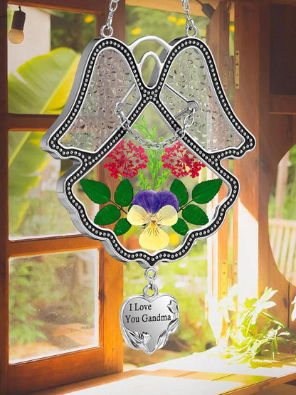 KY&BOSAM Gifts for Nana I Love You Grandma Angel Suncatcher Stained Glass Suncatchers for Window Hangings Glass & Metal Maker for Garden Christmas Tree Wedding Party Patio Backyard Home Decor