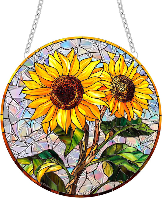 Sun Catchers Indoor Window, Acrylic Rainbow Suncatcher Window Hanging Decoration for Living Room Bedroom Summer Home Balcony Ornaments Decoration