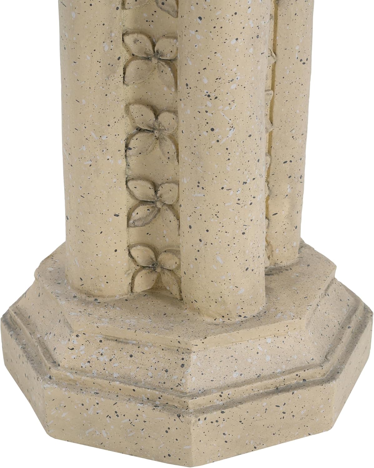 Decorative Roman Column Pedestal Column Plant Stand, Vintage European Style Classical Garden Pillar, Indoor Outdoor Decor, Pedestal Columns Plants Standing for Entryway Garden Yard Home (Sand/23.25"H)